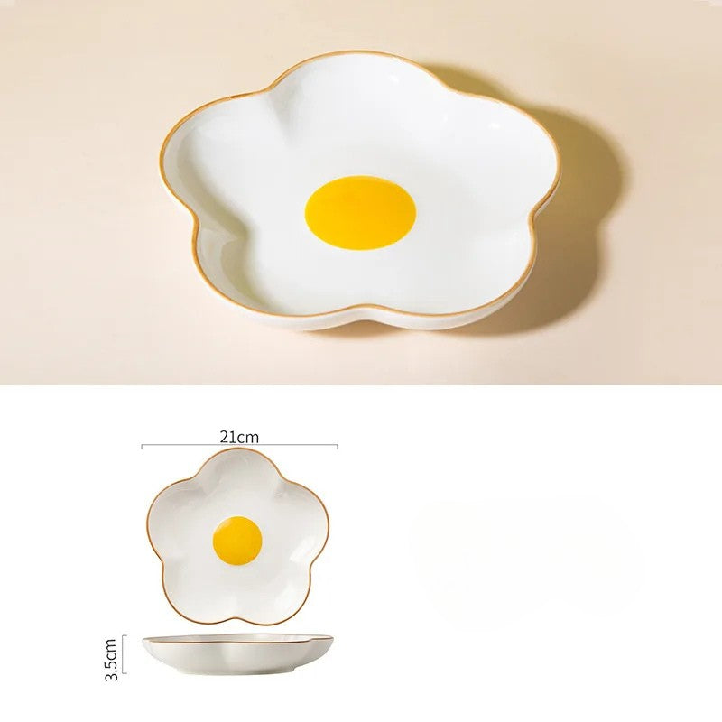 Modern Irregular Ceramic Egg Plate