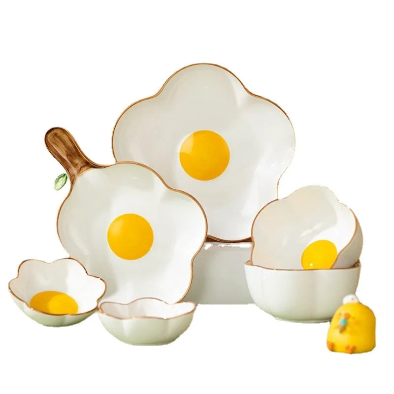Modern Irregular Ceramic Egg Plate