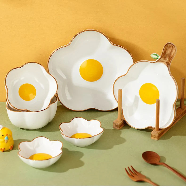 Modern Irregular Ceramic Egg Plate