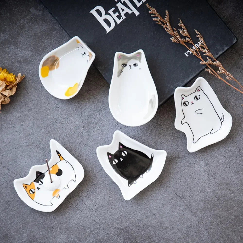 Cute Kitten Ceramic Dipping Plate