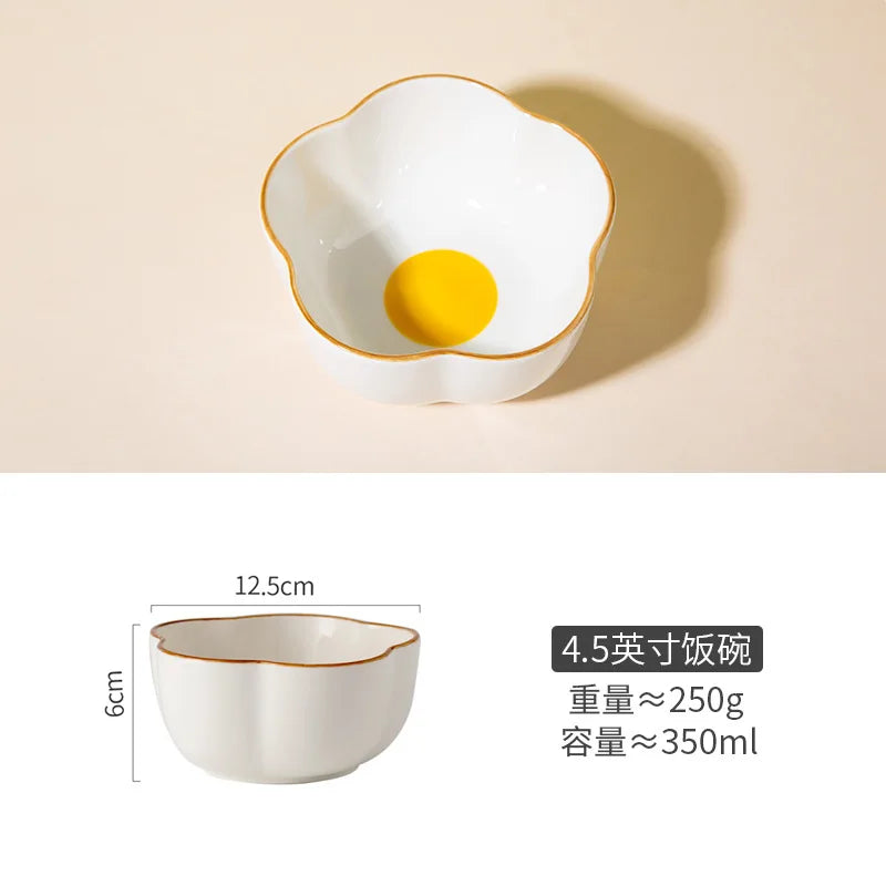 Modern Irregular Ceramic Egg Plate