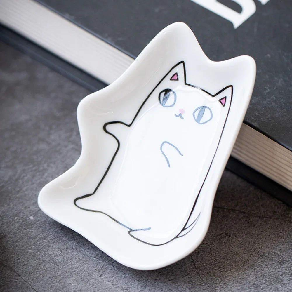 Cute Kitten Ceramic Dipping Plate