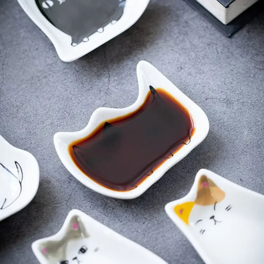 Cute Kitten Ceramic Dipping Plate