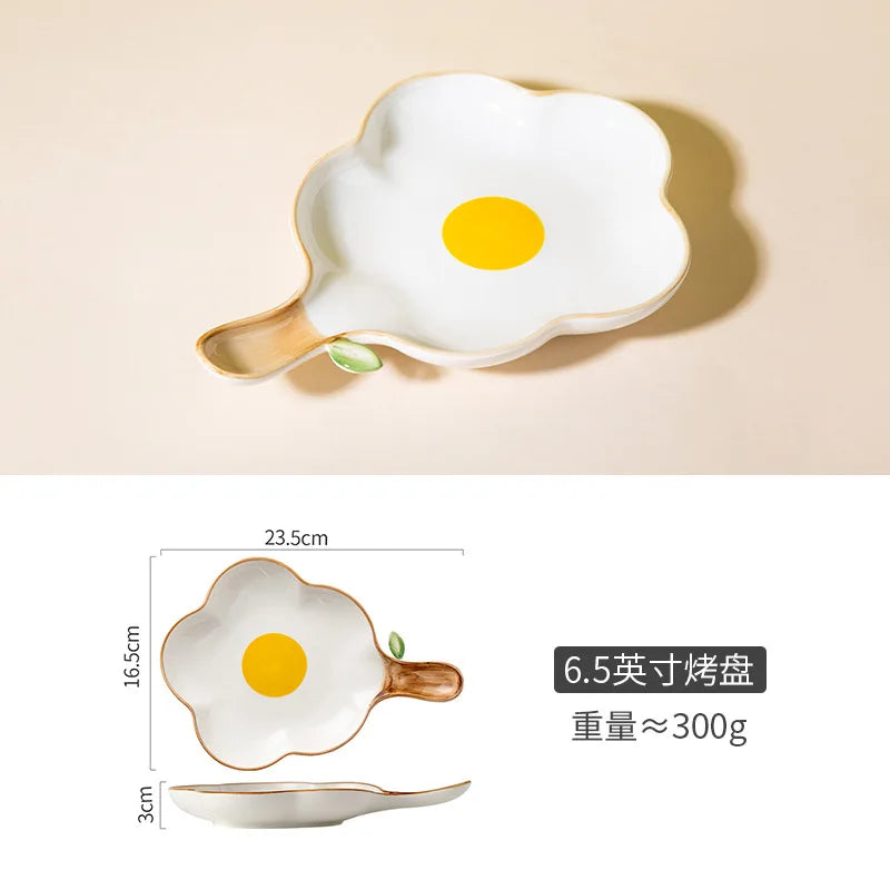 Modern Irregular Ceramic Egg Plate