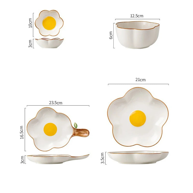 Modern Irregular Ceramic Egg Plate