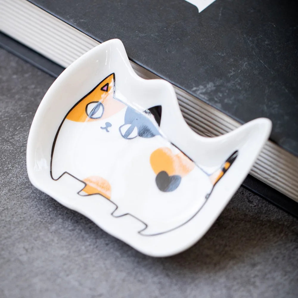 Cute Kitten Ceramic Dipping Plate