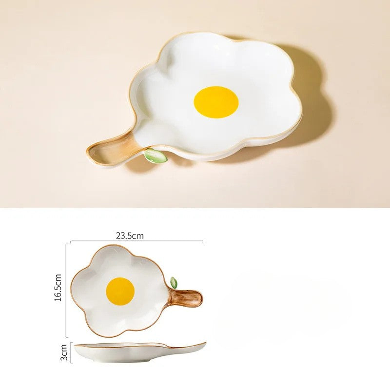 Modern Irregular Ceramic Egg Plate