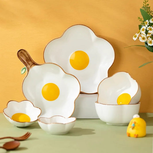 Modern Irregular Ceramic Egg Plate